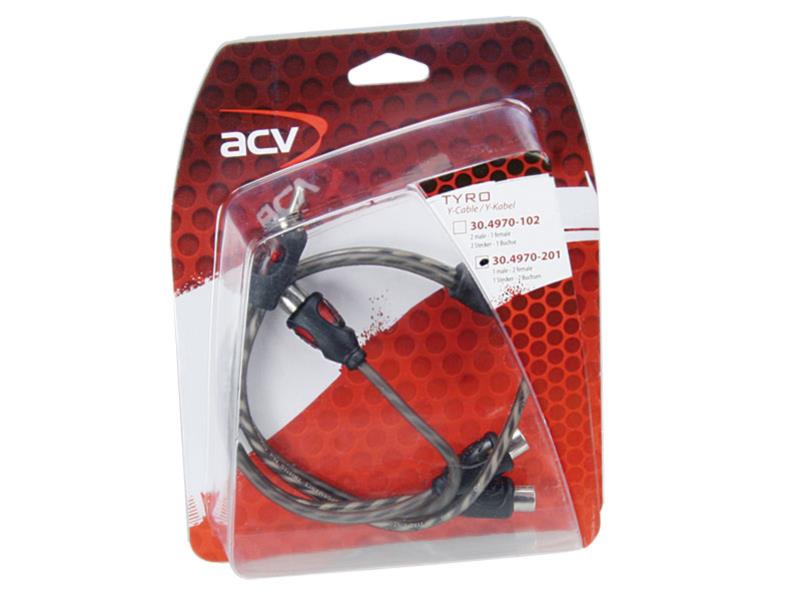 ACV TYRO RCA Y Adapter 2x Buchse 1 x Stecker